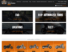 Tablet Screenshot of chicagomotorcyclerental.com